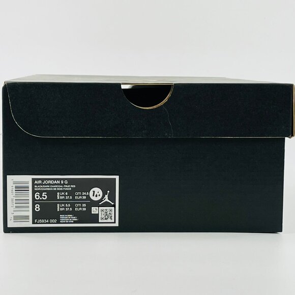 Air Jordan 9 Golf \'Charcoal Black\' FJ5934-002 size 6.5 Men / 8 Women main image 8